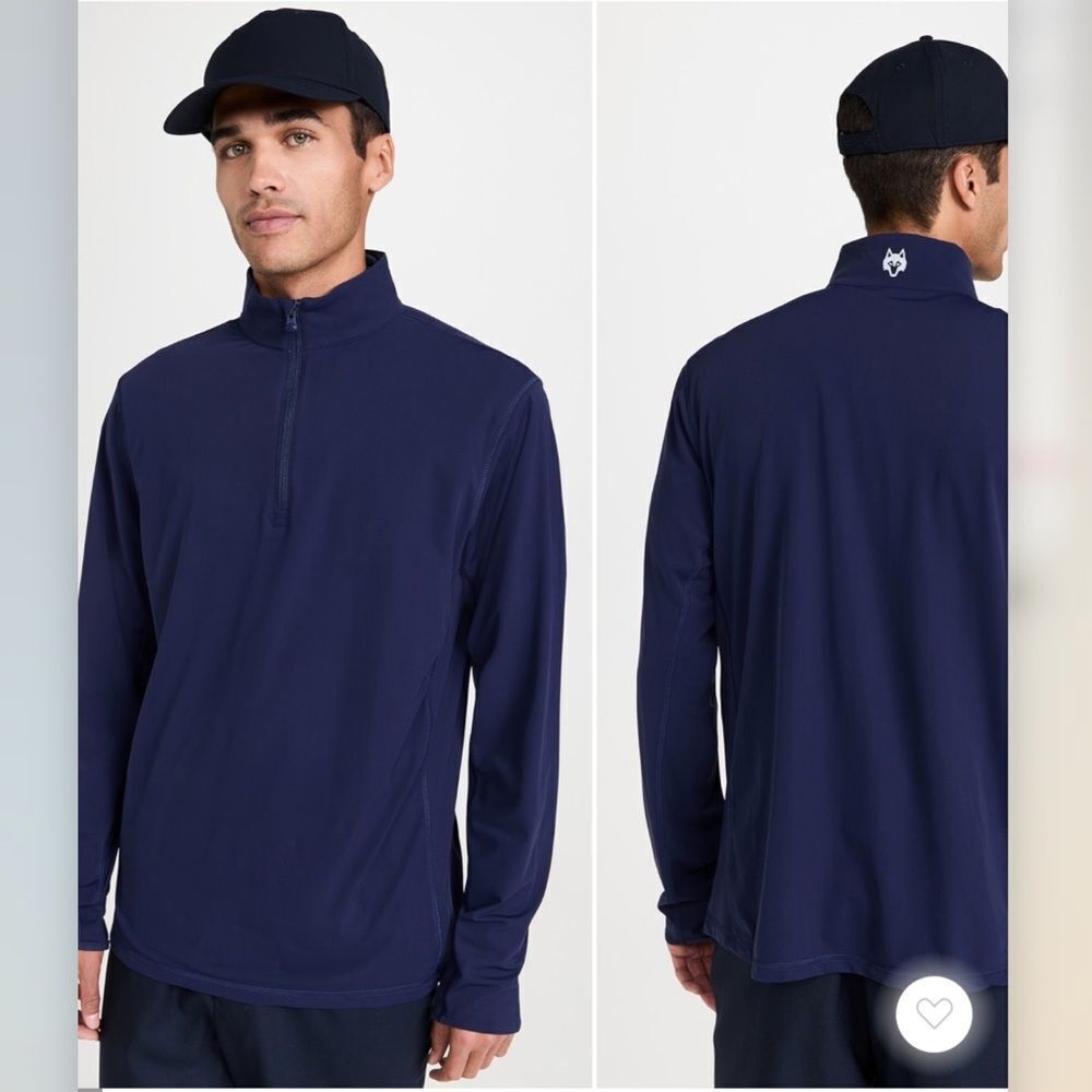 Greyson Tate Mockneck Quarter Zip Maltese Blue Navy Men’s Performance Sz M Golf